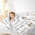 thumbnail image 4 of Homewish Rustic Flower Queen Comforter Set,Country Floral Bedding Sets,White Purple Gray Bedding Comforter Set For Girls Kids,Microfiber Bedroom Decor Reversible,3-Piece, 4 of 8
