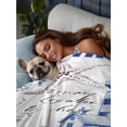 thumbnail image 6 of Twin Size Flat Sheet Only, Navy Blue Coastal Soft Brushed Microfiber Bed Sheets, Summer Nautical Lighthouse Starfish Hotel Quality Breathable Bedding Top Sheet, Easy Care, 66"x96", 6 of 9