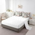 thumbnail image 5 of Castle Fairy Vintage Flower Bedding Comforter Set,Chic Floral Peony Queen Bedding Sets, 5 of 8