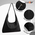 thumbnail image 5 of SUOSDEY Shoulder Bag for Women Suede Tote e Bag Satchels Crossbody Purse for Travel College Work Tote Handbag, 5 of 7