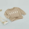 thumbnail image 4 of Kid Girls Boys Sweatshirts  Collar Pullover Long Sleeve Letters Printed Pattern Top, 4 of 10