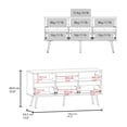 thumbnail image 4 of Depot E-Shop Barrow TV Stand, 3 Drawers, 3 Shelves, White / Natural Oak, 4 of 7