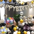 thumbnail image 2 of 50 Pieces Happy Birthday Party Aluminum Foil Balloons 18" Foil Mylar Helium Balloon Round Inflatable Balloons for Birthday Parties Baby Shower Decorations Supplies, 2 of 3