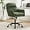 Green, variant on Modern Faux Leather Home Office Desk Chair with Vintage Design, Adjustable Swivel Computer Chair with Wheels & Arms - Ergonomic Task Chair,  Upholstered Leather Desk Vanity Chair (Green)