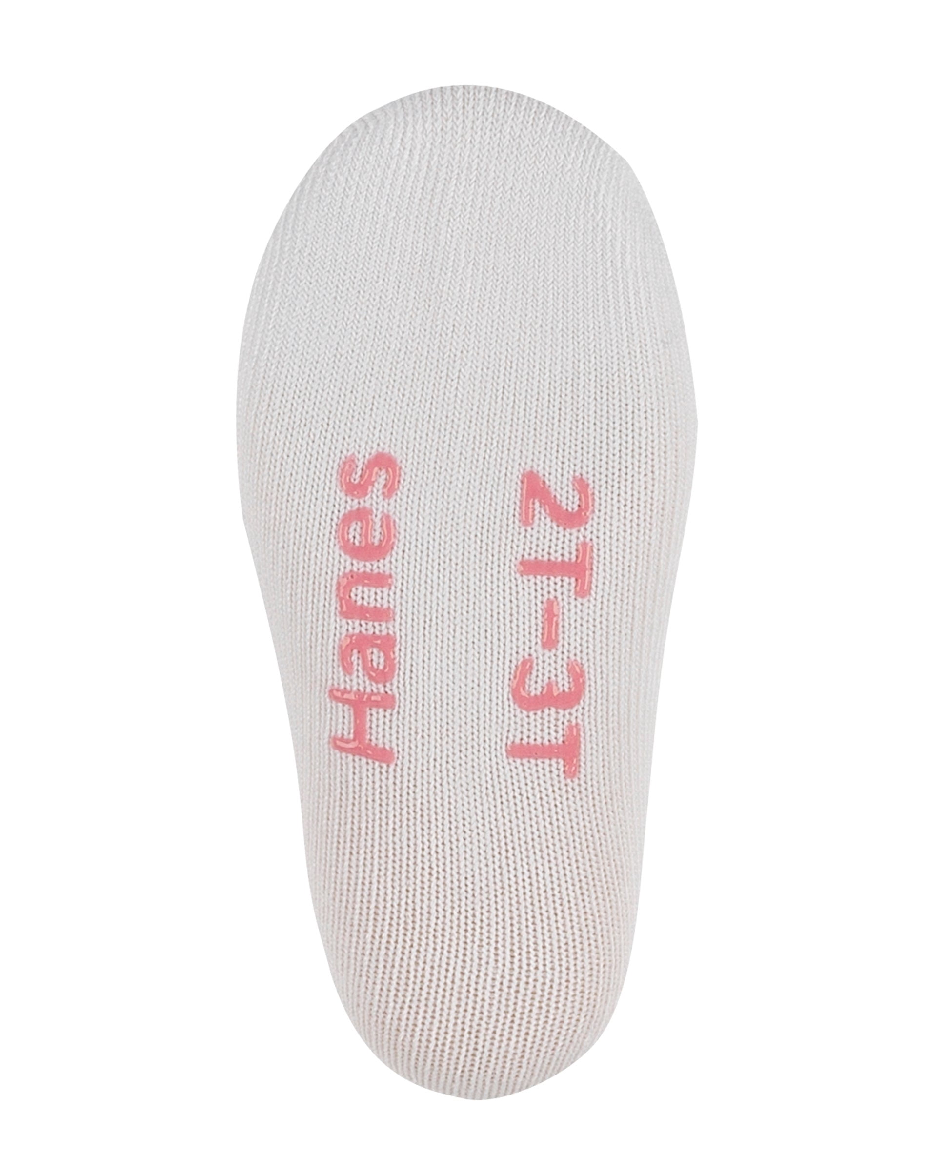 Hanes Infant/Toddler Girls' Heel Shield Socks, Gripper Foot Bottom, 10-Pairs Grey/White/Pink/Assorted 12MTH