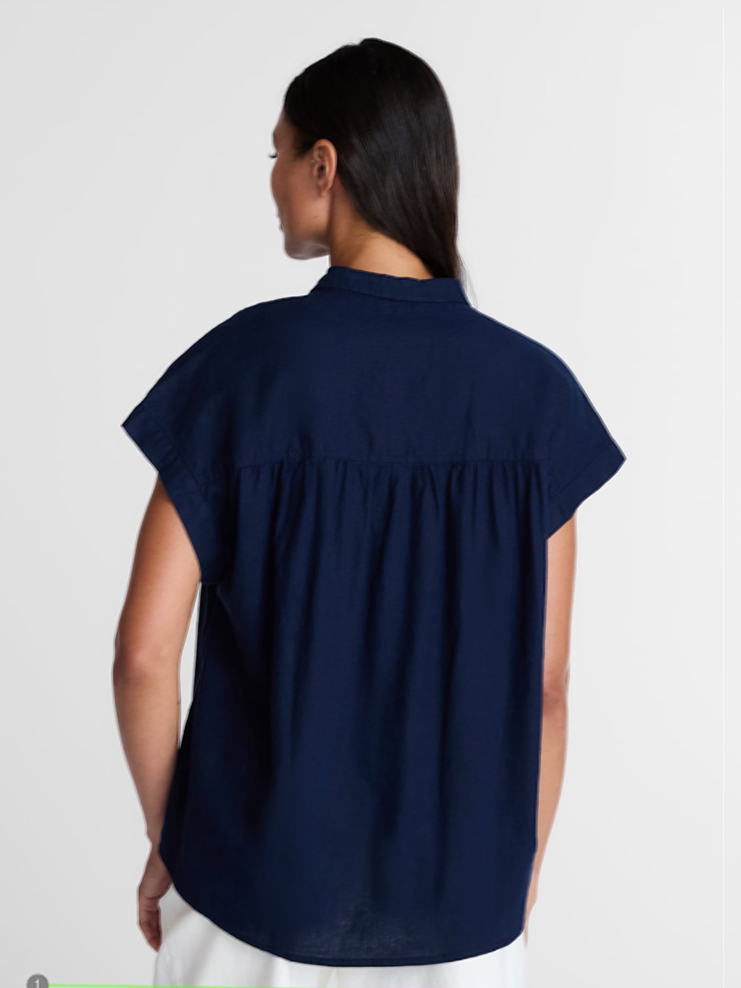 Time and Tru Women's Camp Shirt with Short Sleeves, Sizes XS-XXXL