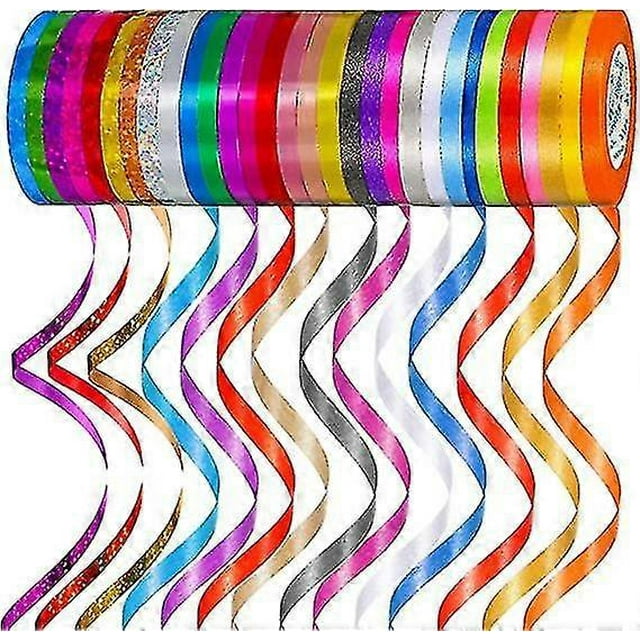 Curling Ribbon Shiny Metallic Balloon String Roll Gift Wrapping Ribbons For Crafts, Wedding, Valentines, Birthday, Party Decoration(mixed Colo