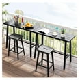 thumbnail image 2 of 36" Outdoor Bar Table - Rectangular Patio Counter Height Pub Table with Adjustable Feet, Black - Ideal for Balcony, Backyard & Indoor Dining, 2 of 5