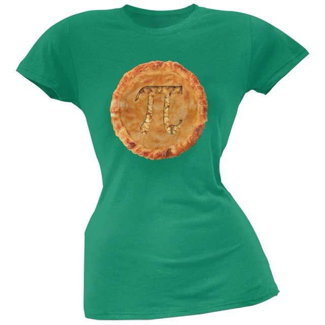 Pi Pie Kelly Green Soft Juniors T-Shirt