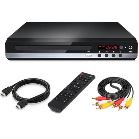 Home DVD Player VCD CD Disc Media Player Machine with AV Output Remote USB Mic Full HD 1080P