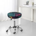 thumbnail image 7 of Hirioo Neon Zombie Skull for Round Bar Stool Seat Covers Washable Stool Cushion Slipcover Elastic Bar Chair Covers for 12-14 Inch Chair-13 inch, 7 of 7