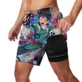 thumbnail image 2 of My Hero Academia Mens Swim Trunks with Compression Liner Board Shorts Quick Dry Swim Shorts Bathing Suits XL, 2 of 8