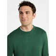 thumbnail image 4 of George Men's and Big Men's Cotton Blend Crewneck Sweater, Lightweight, Sizes XS-3XL, 4 of 5