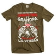 thumbnail image 4 of Mens Grandpa Tshirt US Veteran Shirt Grandpa Veteran Shirt USA Patriotic Gifts Grandpa Patriotic Tee (3X-Large Black), 4 of 6