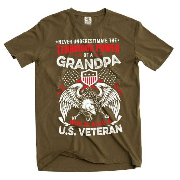 Mens Grandpa Tshirt US Veteran Shirt Grandpa Veteran Shirt USA Patriotic Gifts Grandpa Patriotic Tee