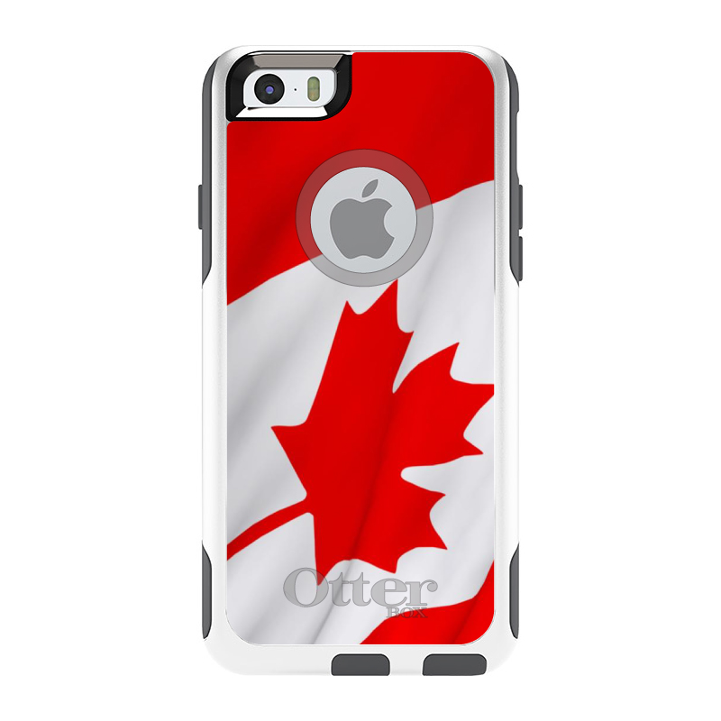 DistinctInk Custom White Grey OtterBox Commuter Series Case for Apple iPhone 6...
