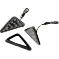 thumbnail image 3 of Indicadores LED para motocicleta/luces de señal de giro, 2 piezas, luces de señal LED para motocicleta, señal de giro empotrada triangular, 3 of 5
