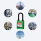 thumbnail image 4 of Canda de bloqueo y etiquetado de seguridad de , llaves electricidad, hidráulica o neumática Grillete de 6 Verde Sunnimix Candados para equipaje, 4 of 7