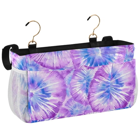 Ryvnso Bedside Caddy Tie-dye Purple-p2 Bedside Storage Bag Hanging Organizer