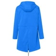 thumbnail image 5 of CFLVAEK Long Rain Jackets for Women Waterproof Fleece Lined Windbreaker with Hood Zip Up Adjustable Rain Coat for Outdoor Hiking Blue XXXXL, 5 of 5