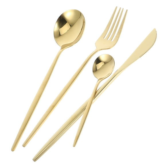 ORDDIART 1 Set Golden Tableware Set for Catering Industry Family Dinners 11.8x0.6x0.1in