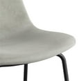 thumbnail image 5 of Pemberly Row Performance Velvet Bar Height Stools (Set of 2) in Silver, 5 of 5