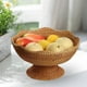 thumbnail image 1 of Cesta de fruta tejida, cesta de fruta con patas, organizador de despensa multiusos, frutero de ratán, cesta para servir aperitivos para adorno grande Macarena Tazón de frutas, 1 of 8