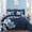 Blue, variant on 7-Piece Queen Size Blue Floral Microfiber Comforter Set (90"×90"), All Season Soft Bedding with Sheets, Pillowcases & Shams