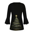 thumbnail image 5 of gakvbuo Christmas Sweater for Women 3/4 Sleeve Pullover Tops Fall Tunic Blouse Hoodless Sweatshirt 1, 5 of 5