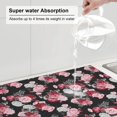 thumbnail image 5 of Fuzoiu Rose Flowers Print Absorbent, Reversible Microfiber Dish Drying Mat for Kitchen, Dish Drying Pad for Dishes, Utensils, Pots and Pans, Extra Large 18 Inch x 24 Inch, 5 of 7