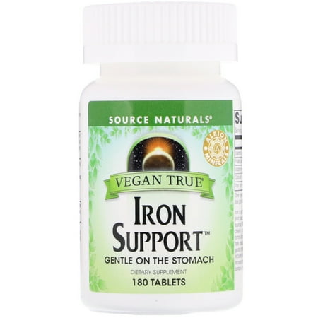 Source Naturals  Vegan True  Iron Support  180