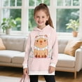 thumbnail image 3 of Psesaysky Girls Capybara Flower Cute Print Hoodie Toddler Oversized Hooded Sweatshirt Cute Graphic Casual Pullover Tops with Pockets for 7-8 Years, 3 of 7