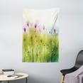 thumbnail image 1 of Watercolor Tapestry, Abstract Blurred View of Purple Cosmos Flowers Blooming Meadow, Wall Hanging for Bedroom Living Room Dorm Decor, 40W X 60L Inches, Purple Apple Green White, by Ambesonne, 1 of 2