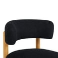 thumbnail image 5 of Christopher Knight Home Modern Farmhouse Accent Chair with Boucle Upholstery, Wooden Base, Black, 5 of 9