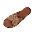 thumbnail image 2 of Miqool Sandales Plates Boho pour Femmes Vacances à la Plage Croisées Chaussures, 2 of 9