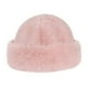 thumbnail image 1 of Gorro de invierno de piel sintética, grueso y moderno, ideal para actividades al aire libre en climas fríos, ciclismo, viajes y acampada. rosa, 1 of 7