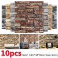 thumbnail image 2 of Juego de pegatinas de pared de ladrillo 3D, papel tapiz DIY para sala de estar, dormitorio, decoración de pared de TV, autoadhesivo de pared impermeable, 10 unids/set, 2 of 4