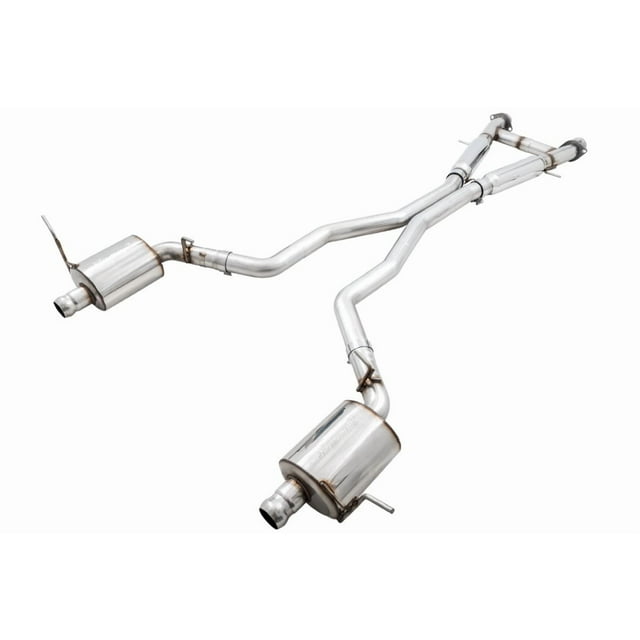 Fits 2014-2021 Jeep Grand Cherokee AWE Tuning Exhaust System Kit 3015-31017 Touring Edition Cat-Back System; Stainless Steel; Without Muffler; Dual Exhaust; Rear Exit; Stock Tips