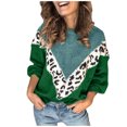 thumbnail image 2 of Gibobby Suéter de Punto Suéter de bloque de color de de manga larga para mujer Suéter de cuello Rojoondo informal Suéter de punto Tops (Verde, L), 2 of 5