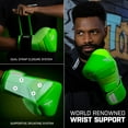 thumbnail image 6 of Hayabusa T3 Boxing Gloves for Men and Women Wrist and Knuckle Protection, Dual-X Hook and Loop Closure, Splinted Wrist support, 5 layer foam Knuckle padding - Neon Green, 12oz, 6 of 6