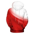 thumbnail image 4 of TFEOQRY Men's Hooded Sweatshirts Light and Shadow Design Printed Pullover Long Sleeve Hooded Tops Sweatshirt Red, 4 of 6