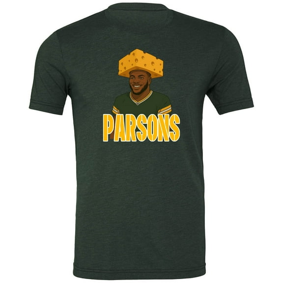 TRIBLEND Micah Parsons Green Bay Cheesehead Shirt T-Shirt