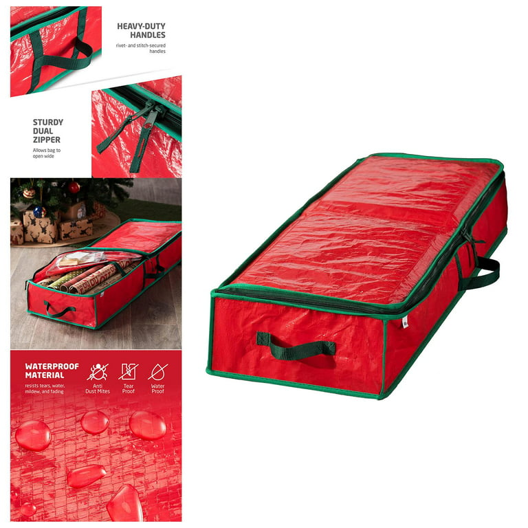 Buy Wholesale China Christmas Wrapping Paper Storage Bag Fits 14 To 20  Standard Rolls Upto 40 Gift Wrap Round Storage & Red Christmas Wrapping  Paper Storage Bag at USD 2.2