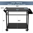 thumbnail image 5 of Outdoor Grill Cart Table with 4 Wheels for Blackstone 17" or 22", 5 of 6