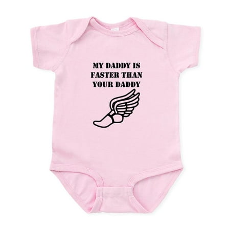 

CafePress - My Daddy Is Faster Than Your Daddy Body Suit - Baby Light Bodysuit Size Newborn - 24 Months