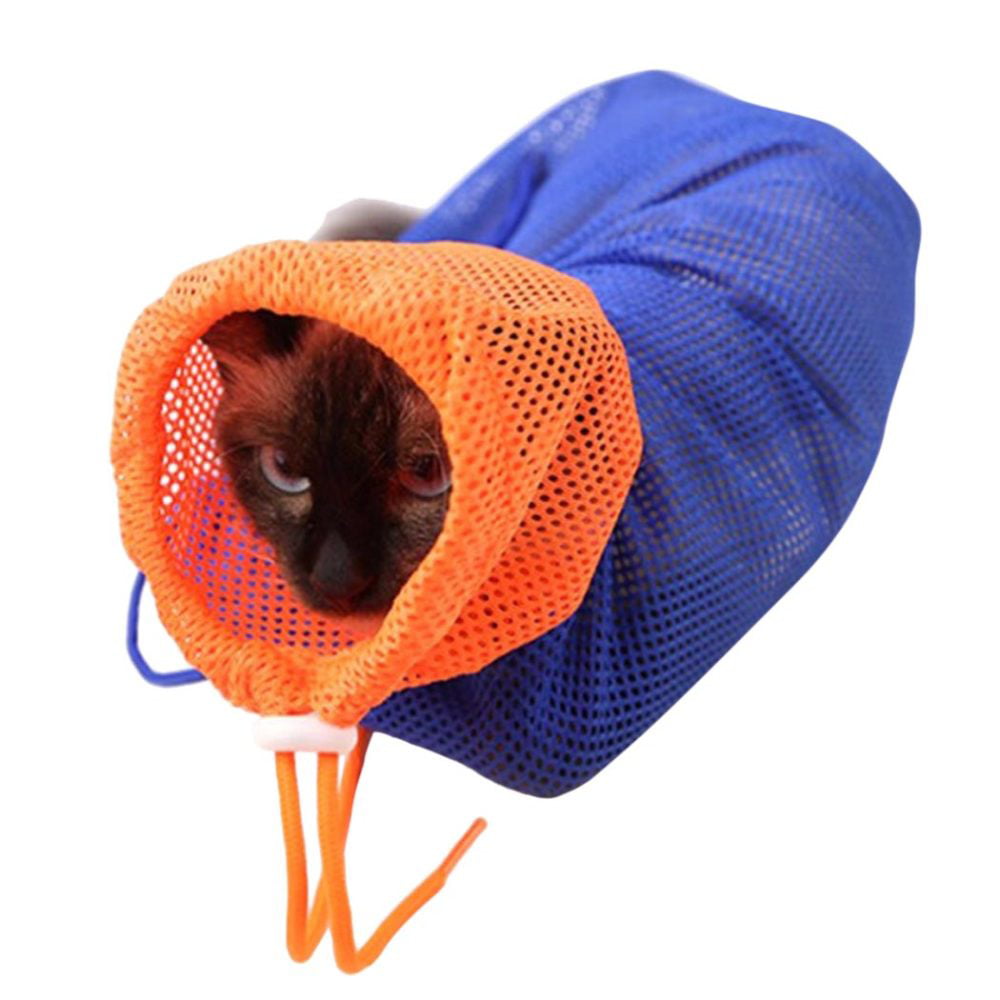 Cat Bath Bag Multifunctional No Scratching Mesh Restraint Pet Grooming Supplies 