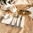thumbnail image 3 of 300pcs Gold Plastic Silverware Dinnerware Flatware- Heavyweight Gold Plastic Cutlery Set, 100 Gold Forks, 100 Gold Spoons, 100 Gold Knives, Gold Utens, 3 of 5