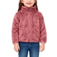 thumbnail image 2 of PIWHJQK Boys Girls Long Sleeve Hoodless Leisure Coat Kids Solid Zip Up Fleece Warm Long Sleeve Hoodless Jacket Kids Coat, 2 of 6