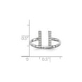thumbnail image 5 of Solid 14k White Gold Diamond Double Bar Ring Band Size 8.5 (.096 cttw.), 5 of 6