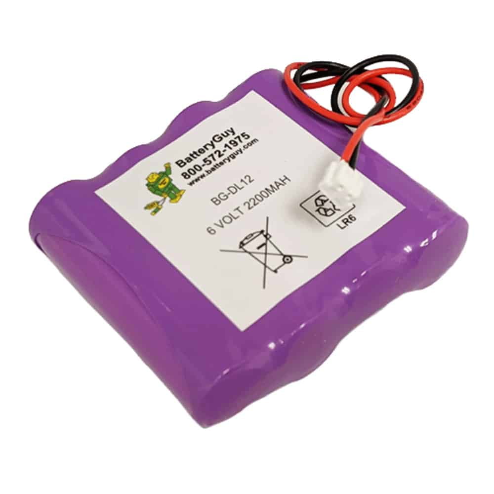 BatteryGuy Replacement for the DL-12 Alkaline Door Lock Battery - 6V 2200mAh